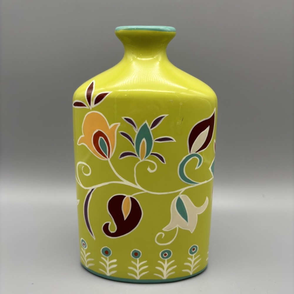 Jill Rosenwald Toyo Next Green Turquoise Swirl Vase